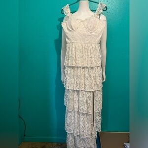 Altar’d state white lace tier dress